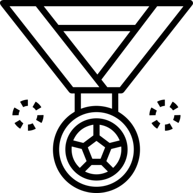 Kazanan Siyah ve Beyaz Logo Simgesi Markalaşma ve Tasarım için PNG Biçiminde
