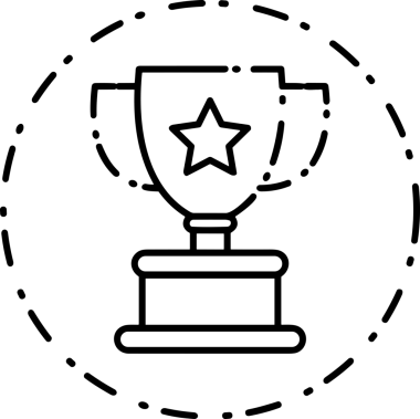 Kazanan Siyah ve Beyaz Logo Simgesi Markalaşma ve Tasarım için PNG Biçiminde