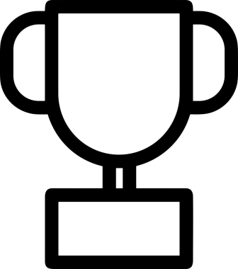 Kazanan Siyah ve Beyaz Logo Simgesi Markalaşma ve Tasarım için PNG Biçiminde