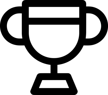 Kazanan Siyah ve Beyaz Logo Simgesi Markalaşma ve Tasarım için PNG Biçiminde