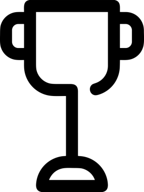 Kazanan Siyah ve Beyaz Logo Simgesi Markalaşma ve Tasarım için PNG Biçiminde