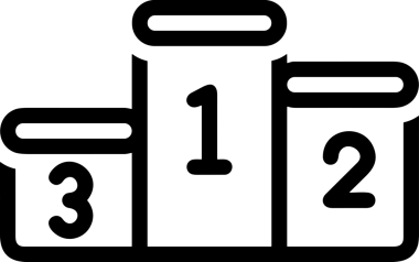 Kazanan Siyah ve Beyaz Logo Simgesi Markalaşma ve Tasarım için PNG Biçiminde