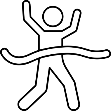 Kazanan Siyah ve Beyaz Logo Simgesi Markalaşma ve Tasarım için PNG Biçiminde