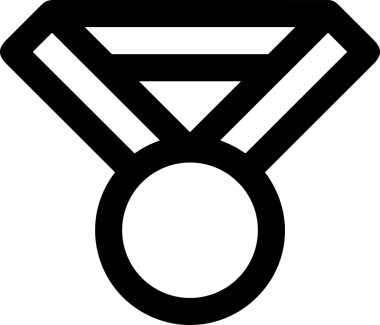 Kazanan Siyah ve Beyaz Logo Simgesi Markalaşma ve Tasarım için PNG Biçiminde
