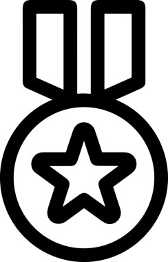 Kazanan Siyah ve Beyaz Logo Simgesi Markalaşma ve Tasarım için PNG Biçiminde