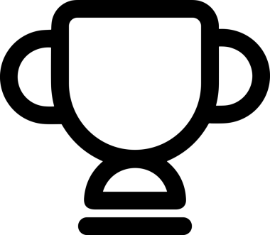 Kazanan Siyah ve Beyaz Logo Simgesi Markalaşma ve Tasarım için PNG Biçiminde