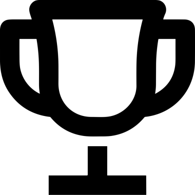 Kazanan Siyah ve Beyaz Logo Simgesi Markalaşma ve Tasarım için PNG Biçiminde