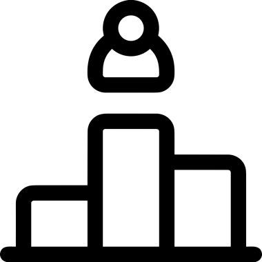 Kazanan Siyah ve Beyaz Logo Simgesi Markalaşma ve Tasarım için PNG Biçiminde