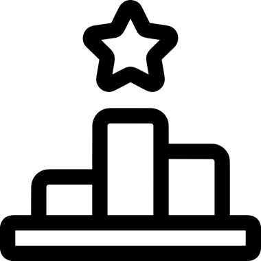 Kazanan Siyah ve Beyaz Logo Simgesi Markalaşma ve Tasarım için PNG Biçiminde