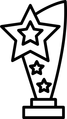 Kazanan Siyah ve Beyaz Logo Simgesi Markalaşma ve Tasarım için PNG Biçiminde