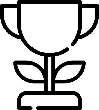 Kazanan Siyah ve Beyaz Logo Simgesi Markalaşma ve Tasarım için PNG Biçiminde