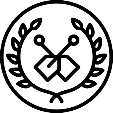 Kazanan Siyah ve Beyaz Logo Simgesi Markalaşma ve Tasarım için PNG Biçiminde
