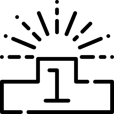 Kazanan Siyah ve Beyaz Logo Simgesi Markalaşma ve Tasarım için PNG Biçiminde
