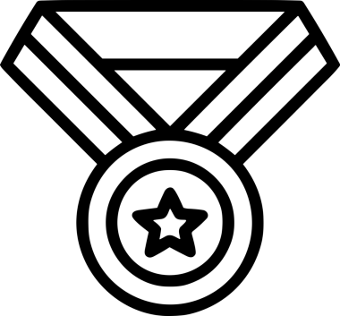 Kazanan Siyah ve Beyaz Logo Simgesi Markalaşma ve Tasarım için PNG Biçiminde
