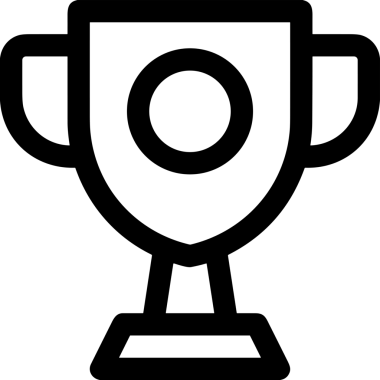 Kazanan Siyah ve Beyaz Logo Simgesi Markalaşma ve Tasarım için PNG Biçiminde