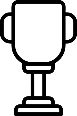 Kazanan Siyah ve Beyaz Logo Simgesi Markalaşma ve Tasarım için PNG Biçiminde