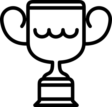 Kazanan Siyah ve Beyaz Logo Simgesi Markalaşma ve Tasarım için PNG Biçiminde