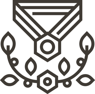 Kazanan Siyah ve Beyaz Logo Simgesi Markalaşma ve Tasarım için PNG Biçiminde