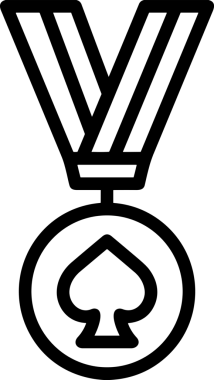 Kazanan Siyah ve Beyaz Logo Simgesi Markalaşma ve Tasarım için PNG Biçiminde