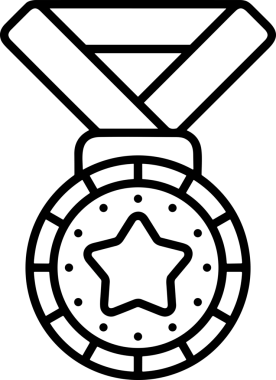 Kazanan Siyah ve Beyaz Logo Simgesi Markalaşma ve Tasarım için PNG Biçiminde