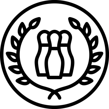 Kazanan Siyah ve Beyaz Logo Simgesi Markalaşma ve Tasarım için PNG Biçiminde