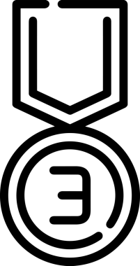 Kazanan Siyah ve Beyaz Logo Simgesi Markalaşma ve Tasarım için PNG Biçiminde