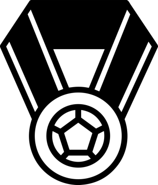 Kazanan Siyah ve Beyaz Logo Simgesi Markalaşma ve Tasarım için PNG Biçiminde