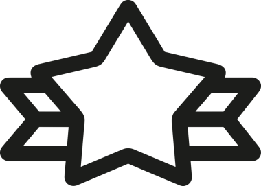 Kazanan Siyah ve Beyaz Logo Simgesi Markalaşma ve Tasarım için PNG Biçiminde