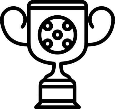 Kazanan Siyah ve Beyaz Logo Simgesi Markalaşma ve Tasarım için PNG Biçiminde