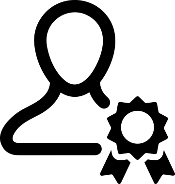 Kazanan Siyah ve Beyaz Logo Simgesi Markalaşma ve Tasarım için PNG Biçiminde