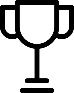 Kazanan Siyah ve Beyaz Logo Simgesi Markalaşma ve Tasarım için PNG Biçiminde