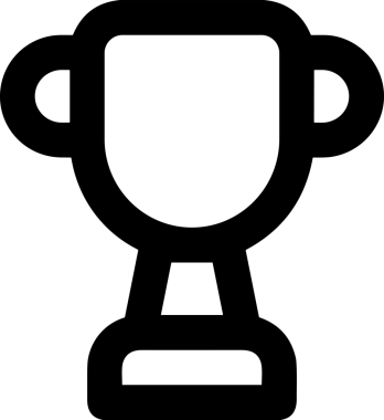 Kazanan Siyah ve Beyaz Logo Simgesi Markalaşma ve Tasarım için PNG Biçiminde