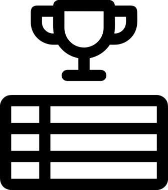 Kazanan Siyah ve Beyaz Logo Simgesi Markalaşma ve Tasarım için PNG Biçiminde