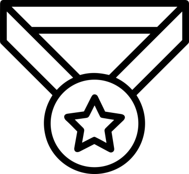 Kazanan Siyah ve Beyaz Logo Simgesi Markalaşma ve Tasarım için PNG Biçiminde