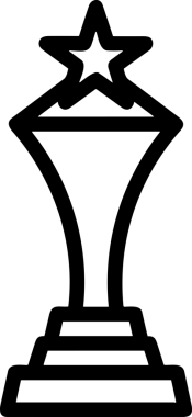 Kazanan Siyah ve Beyaz Logo Simgesi Markalaşma ve Tasarım için PNG Biçiminde