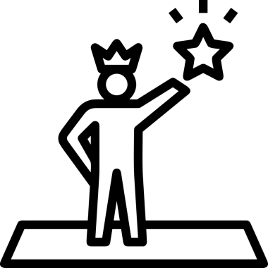 Kazanan Siyah ve Beyaz Logo Simgesi Markalaşma ve Tasarım için PNG Biçiminde