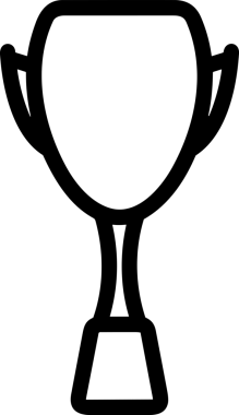 Kazanan Siyah ve Beyaz Logo Simgesi Markalaşma ve Tasarım için PNG Biçiminde