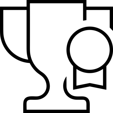 Kazanan Siyah ve Beyaz Logo Simgesi Markalaşma ve Tasarım için PNG Biçiminde