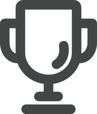 Kazanan Siyah ve Beyaz Logo Simgesi Markalaşma ve Tasarım için PNG Biçiminde