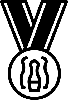 Kazanan Siyah ve Beyaz Logo Simgesi Markalaşma ve Tasarım için PNG Biçiminde