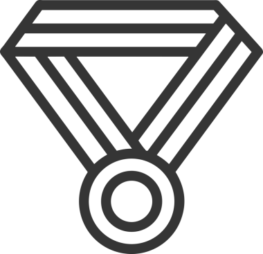 Kazanan Siyah ve Beyaz Logo Simgesi Markalaşma ve Tasarım için PNG Biçiminde