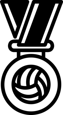 Kazanan Siyah ve Beyaz Logo Simgesi Markalaşma ve Tasarım için PNG Biçiminde