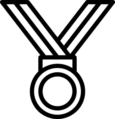 Kazanan Siyah ve Beyaz Logo Simgesi Markalaşma ve Tasarım için PNG Biçiminde
