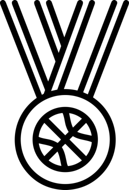 Kazanan Siyah ve Beyaz Logo Simgesi Markalaşma ve Tasarım için PNG Biçiminde