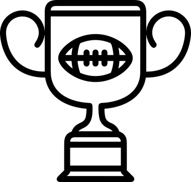 Kazanan Siyah ve Beyaz Logo Simgesi Markalaşma ve Tasarım için PNG Biçiminde