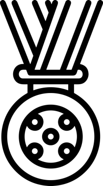 Kazanan Siyah ve Beyaz Logo Simgesi Markalaşma ve Tasarım için PNG Biçiminde