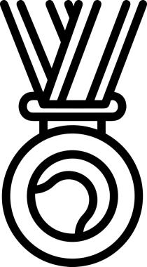 Kazanan Siyah ve Beyaz Logo Simgesi Markalaşma ve Tasarım için PNG Biçiminde
