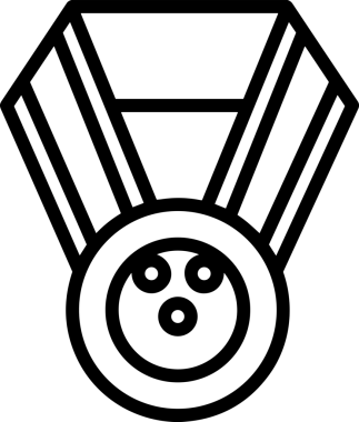 Kazanan Siyah ve Beyaz Logo Simgesi Markalaşma ve Tasarım için PNG Biçiminde