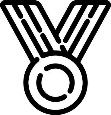 Kazanan Siyah ve Beyaz Logo Simgesi Markalaşma ve Tasarım için PNG Biçiminde
