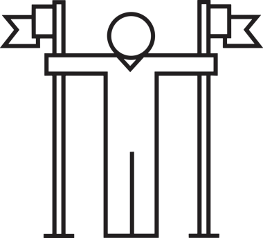 Kazanan Siyah ve Beyaz Logo Simgesi Markalaşma ve Tasarım için PNG Biçiminde